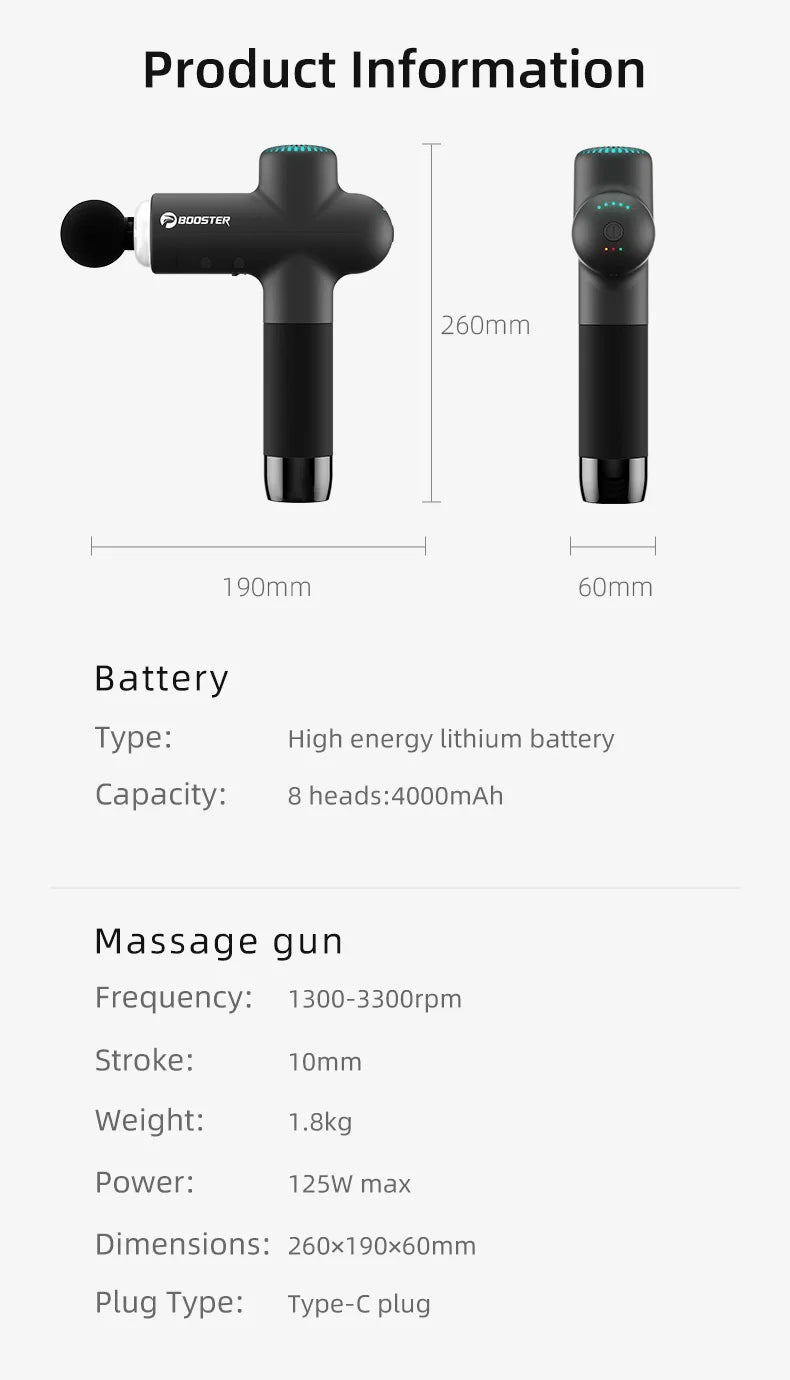 Booster Massage Gun Electric Neck Massager