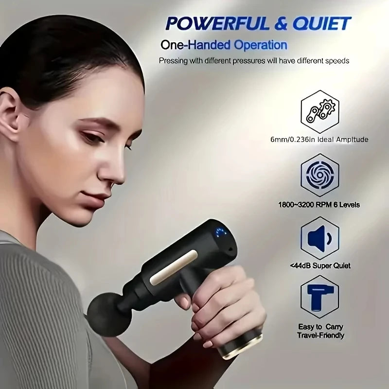 Portable Button Fascia Gun Deep Tissue Massager